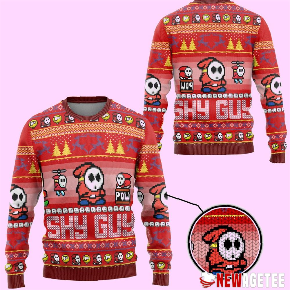 Super Mario Shy Guy Ugly Christmas Sweater