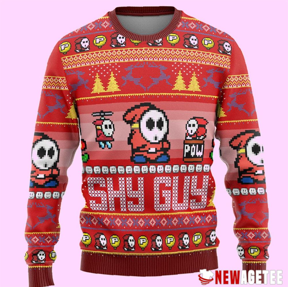 Super Mario Shy Guy Ugly Christmas Sweater