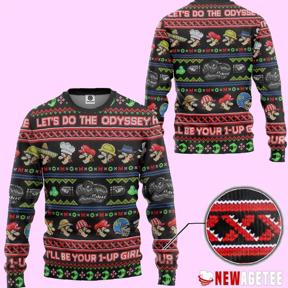 Supper Mario Let’s Do The Odyssey Ugly Christmas Sweater