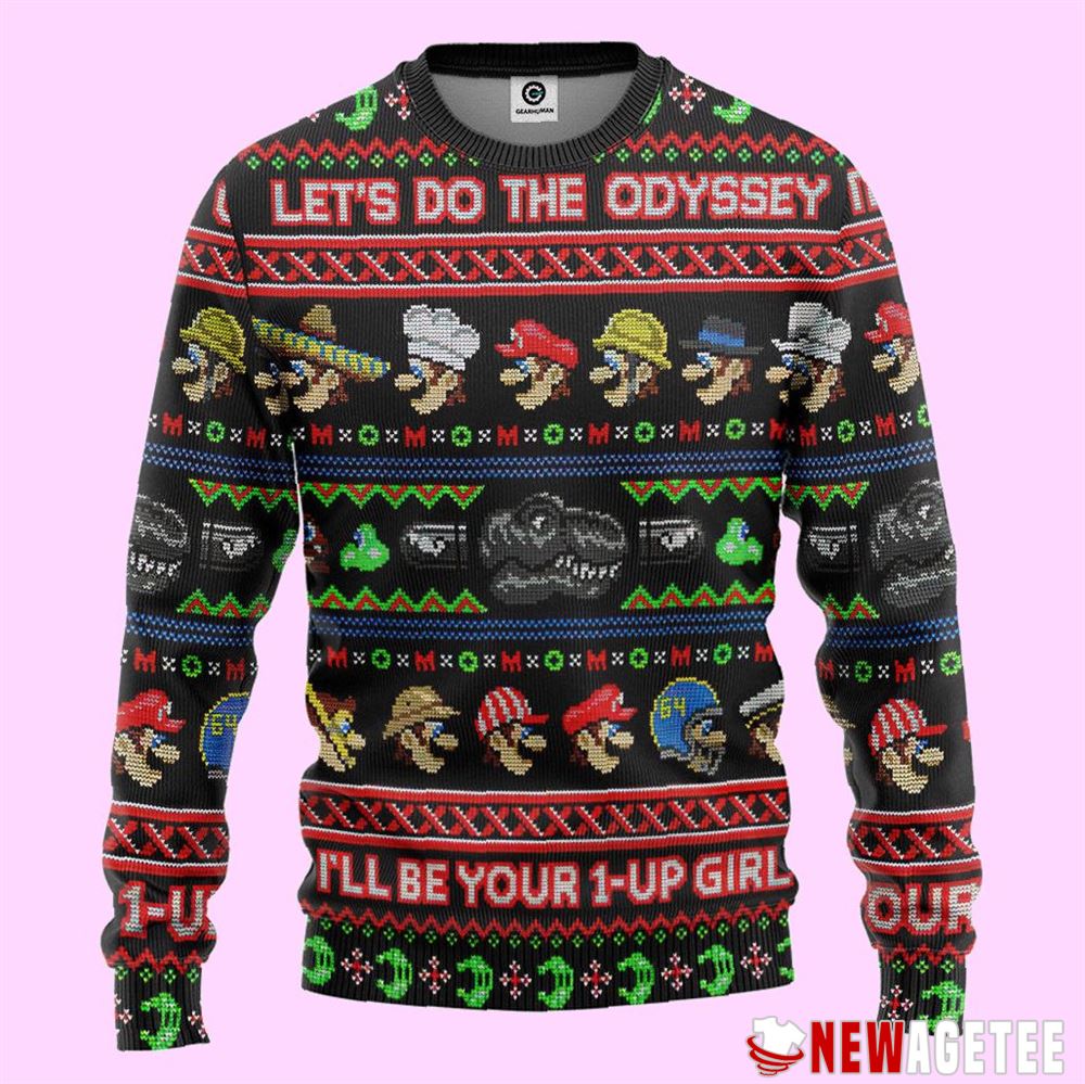 Supper Mario Let’s Do The Odyssey Ugly Christmas Sweater