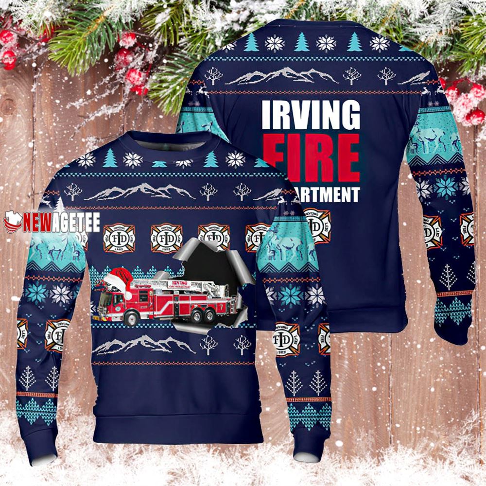 Texas Irving Fire Department Christmas Sweater