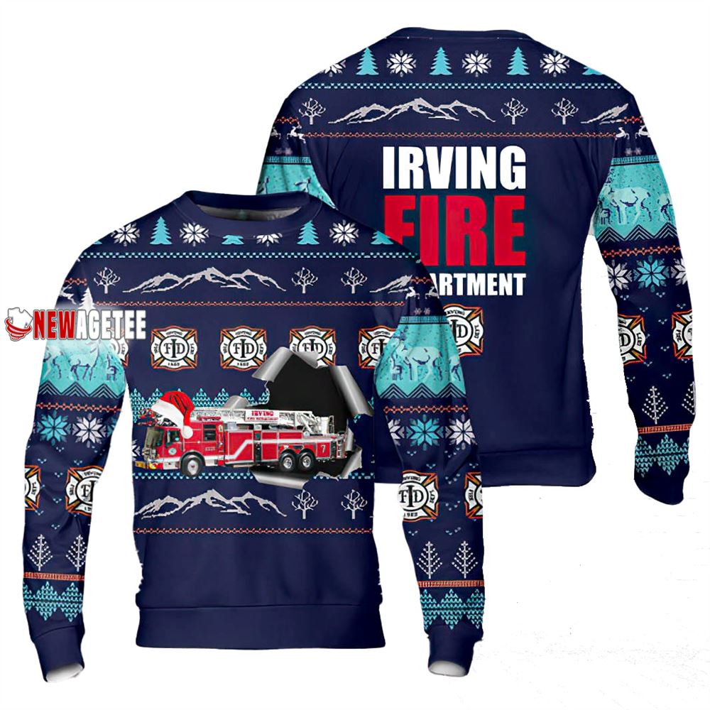 Texas Irving Fire Department Christmas Sweater