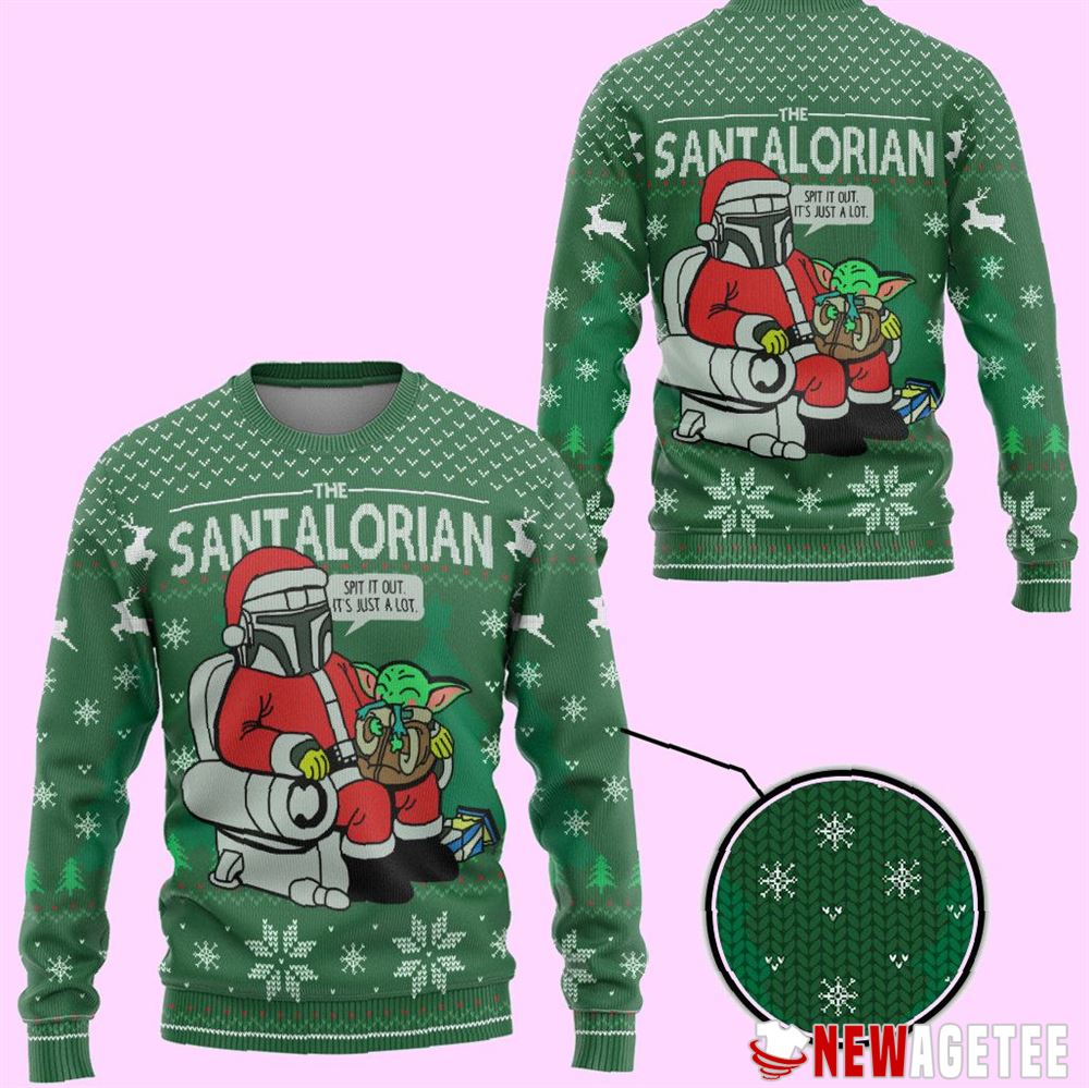 The Santalorian Baby Yoda Ugly Christmas Sweater