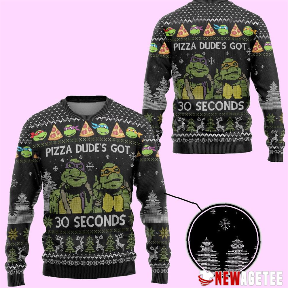 Tmnt Pizza Dude Ugly Christmas Sweater