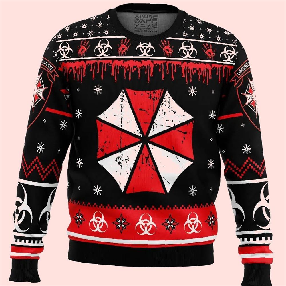 Umbrella Co Resident Evil Christmas Ugly Sweater