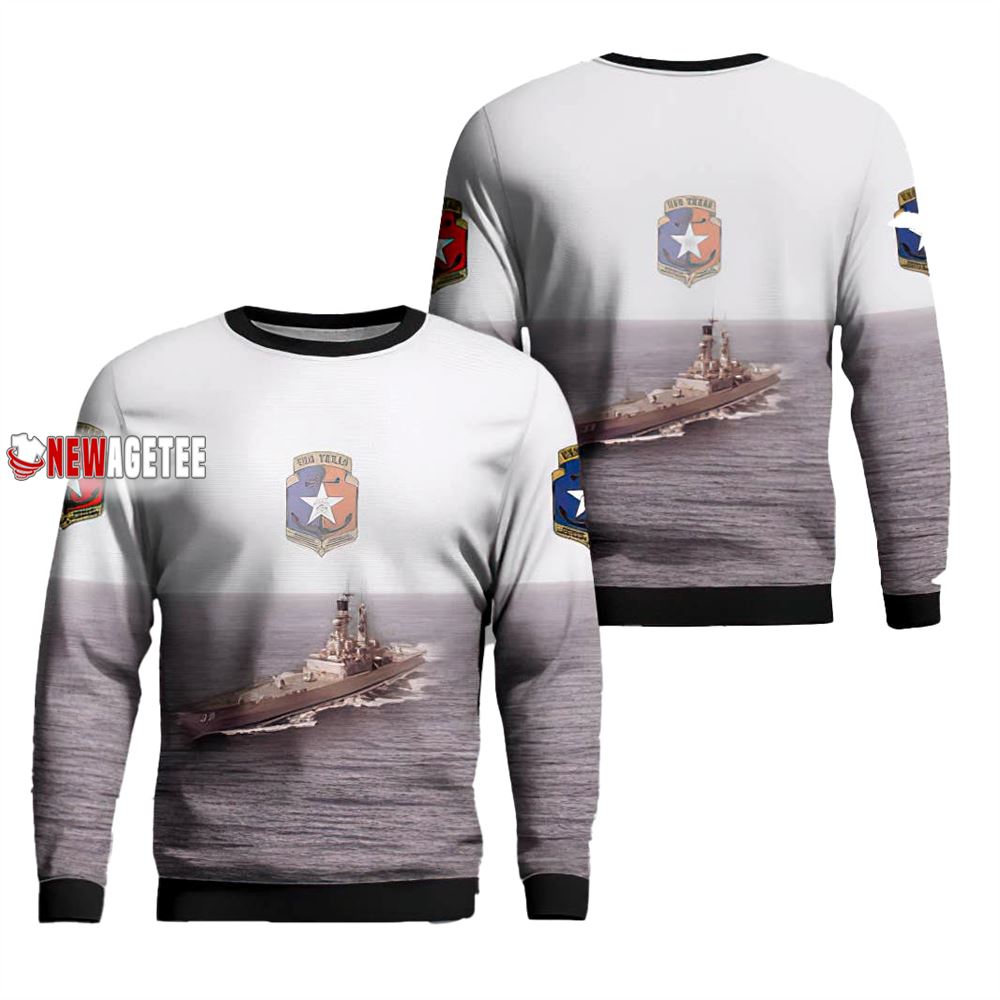 Us Navy Uss Texas Cgn 39 Christmas Sweater