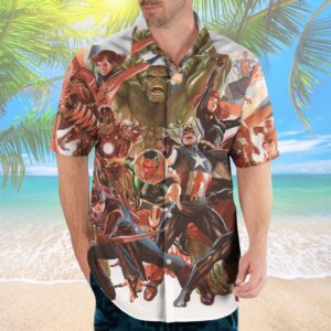 2 Alex Ross Avengers and X Mens 60 Year Legacies Come Alive Hawaiian Shirt