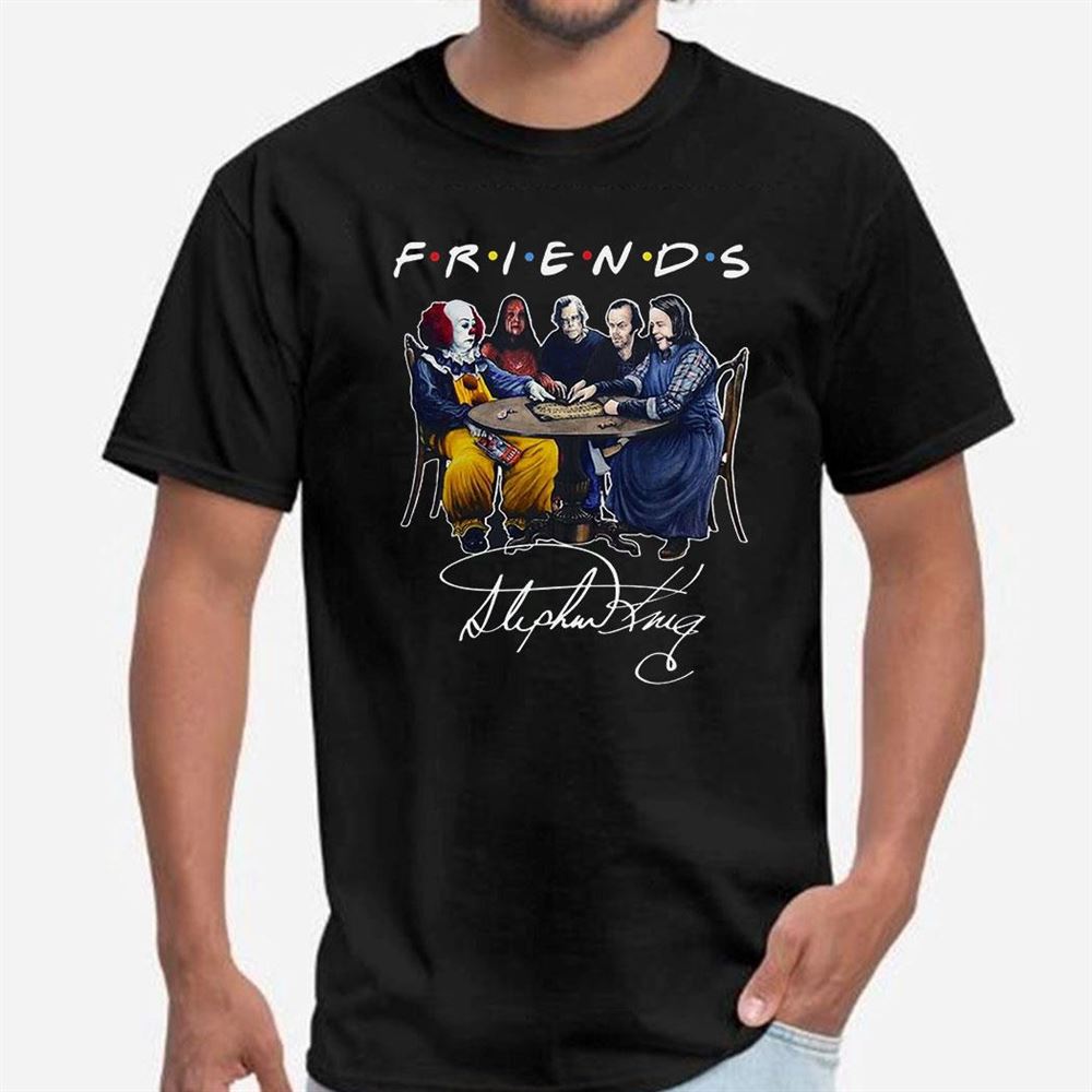 Friends Stephen King Horror Characters Signature T-shirt