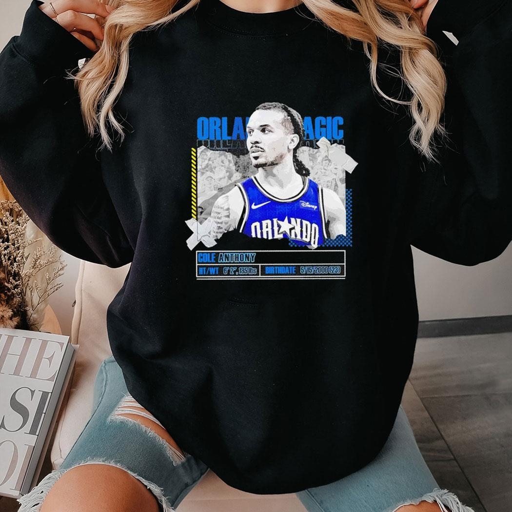 Nba Cole Anthony Orlando Magic Basketball Player Information Paper Shirt