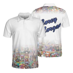 AOP Polo Marvel 80s covers bowling polo shirt