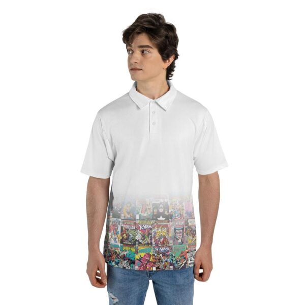 Marvel 80s covers bowling polo shirt