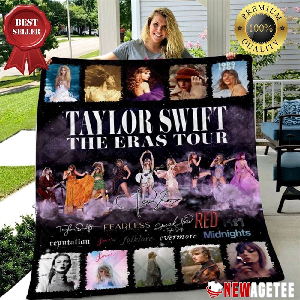 Taylor Swift Folkloer Red Evermore 1989 Album Quilt Fleece Blanket