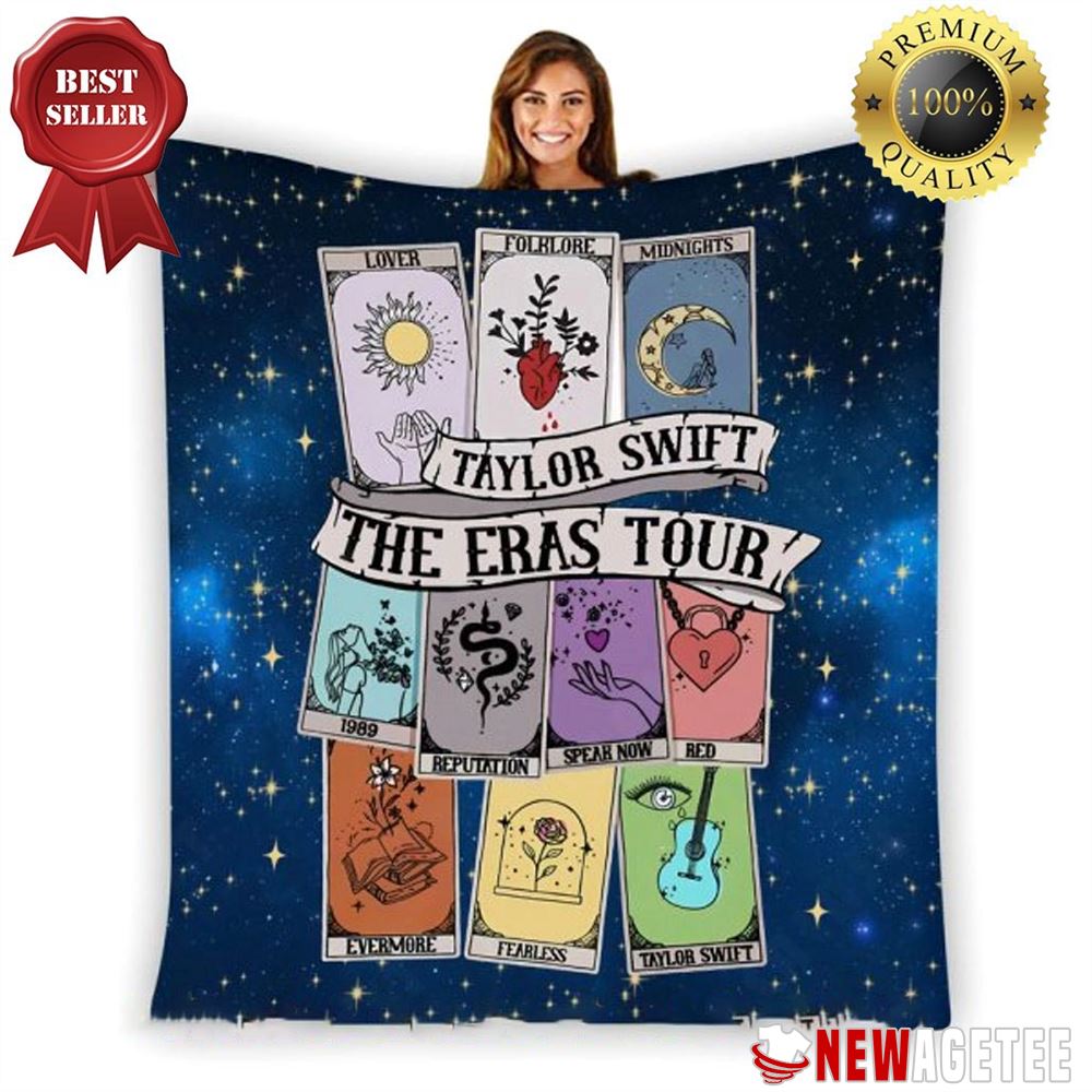 Taylor Swift The Eras Tour Reputation Midnights Album Quilt Fleece Blanket