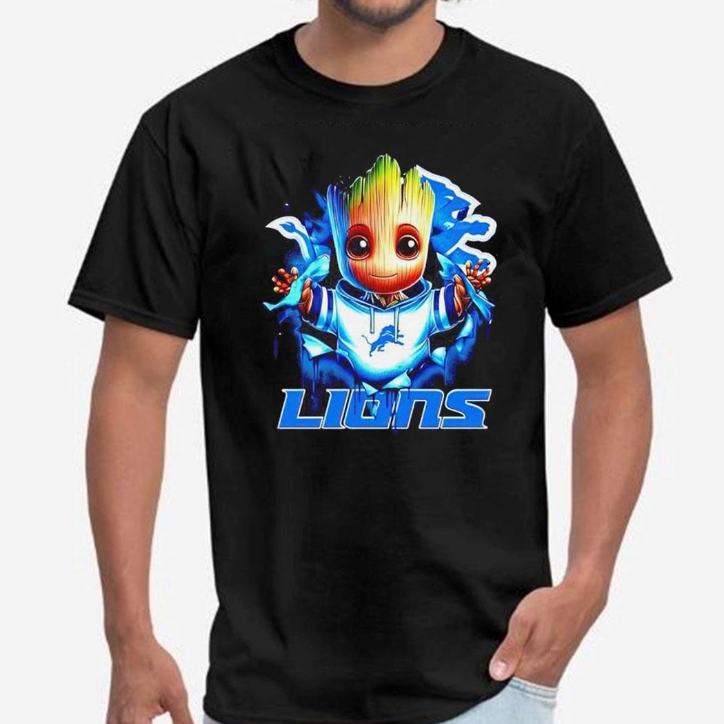 Nfl Detroit Lions Baby Groot Shirt Hoodie