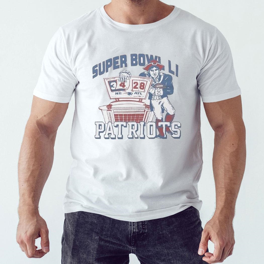 New England Patriots Super Bowl Li 34 28 Champs Shirt Hoodie