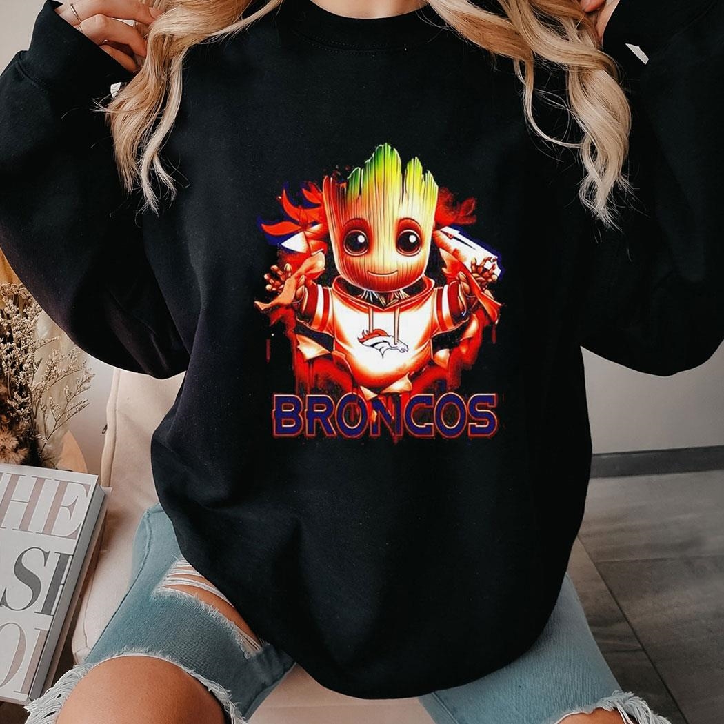 Nfl Denver Broncos Baby Groot Shirt Hoodie