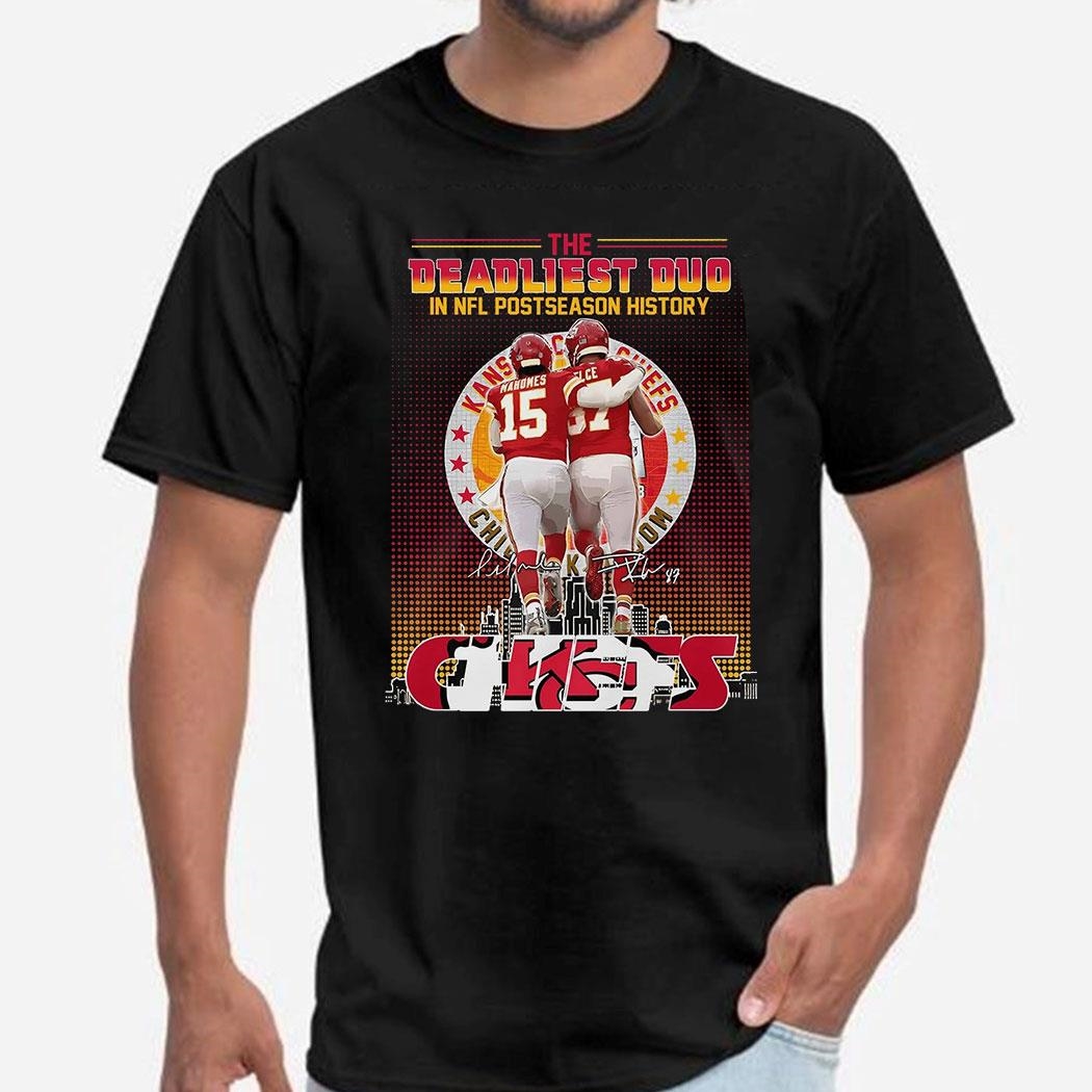 The Deadliest Duo In Postseason History Chiefs Shirt Ladies Tee