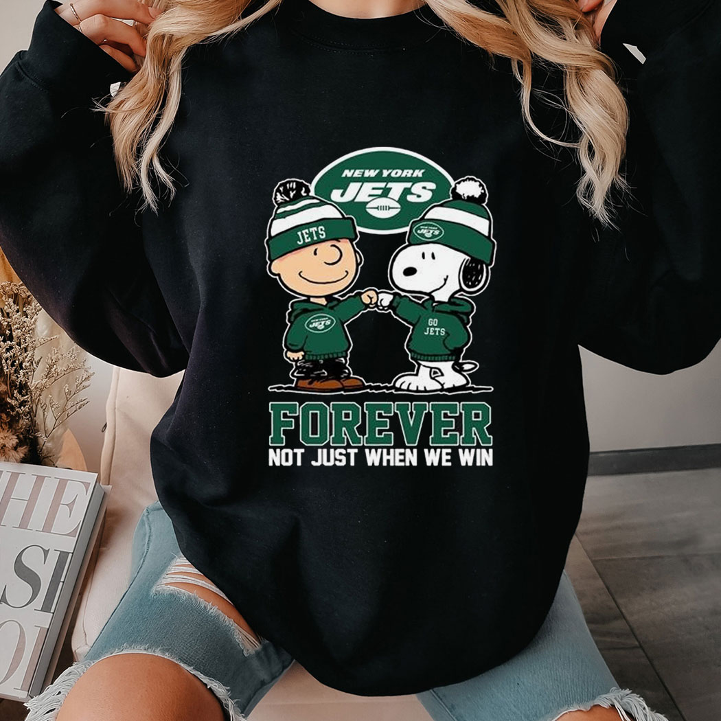 Charlie Brown And Snoopy New York Jets Forever Not Just When We Win Shirt Hoodie