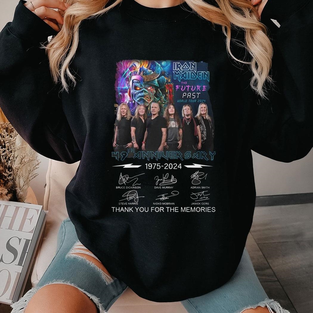 Iron Maiden The Future Past World Tour 2024 49th Anniversary 1975 – 2024 T-shirt Sweatshirt