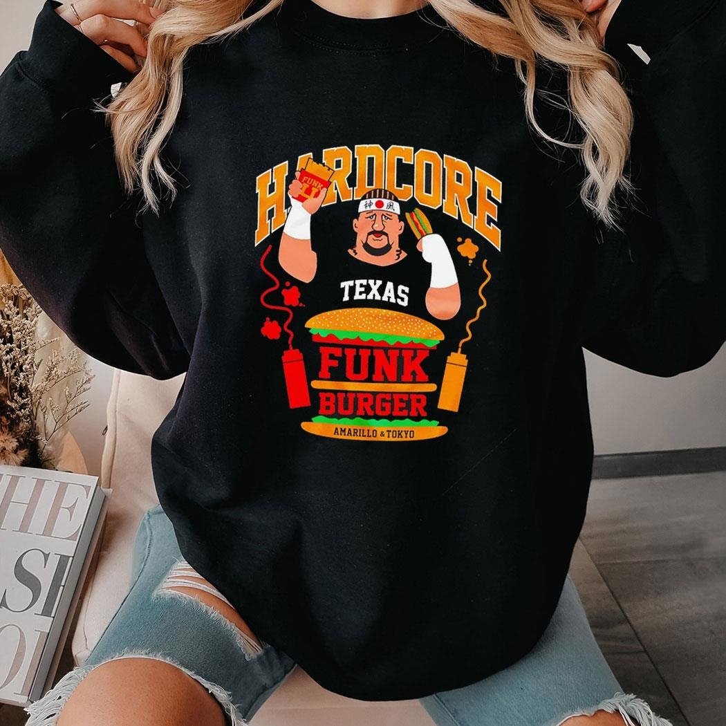 Terry Funk Hardcore Funk Burger Amarllio And Tokyo Wwe Wrestle Respect Shirt Ladies Tee