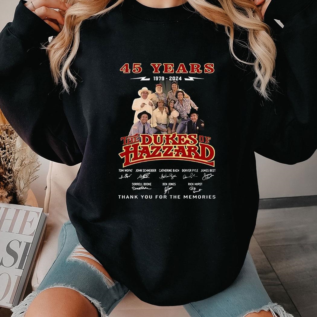 The Dukes Of Hazzard 45 Years Of The Memories Shirt Ladies Tee