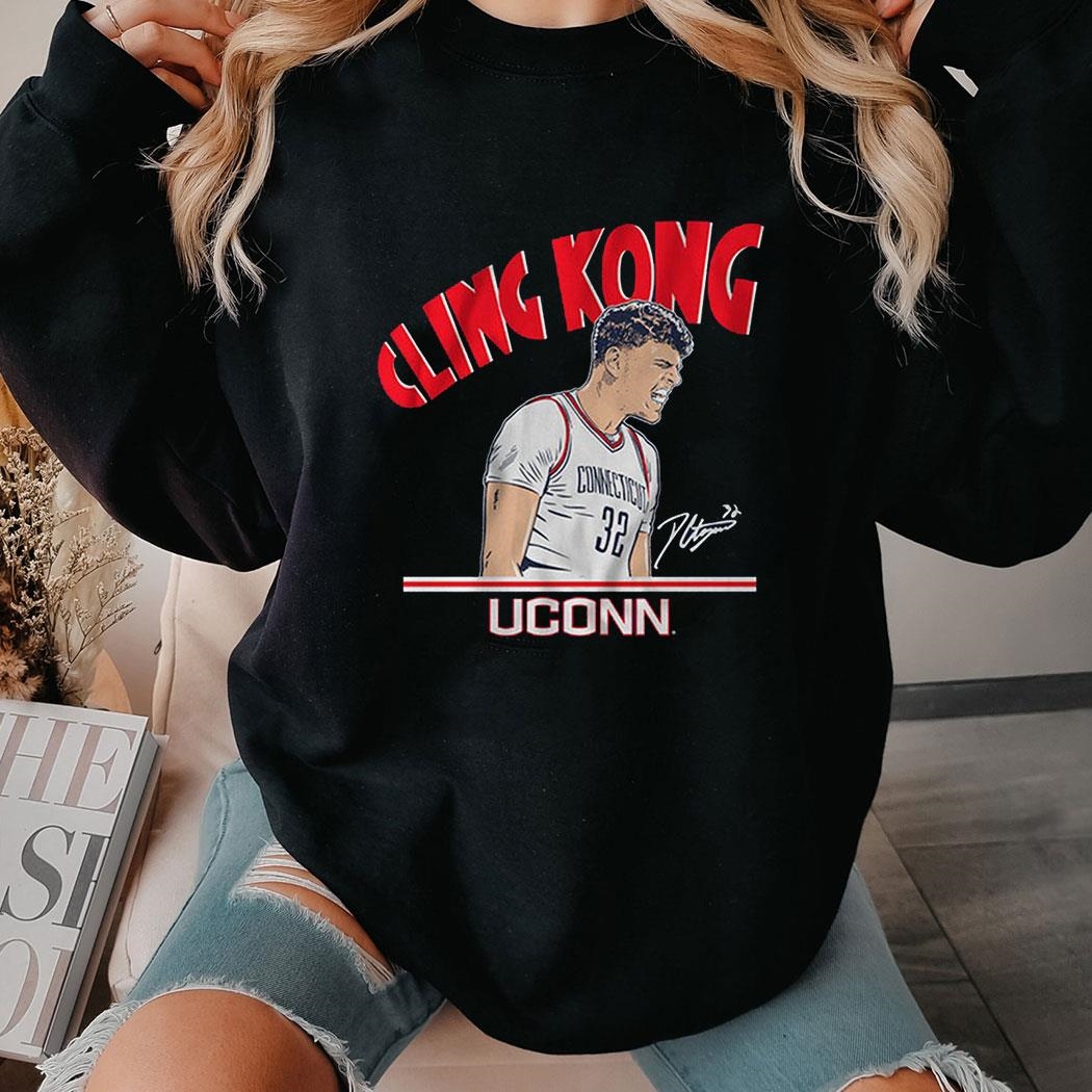 Uconn Basketball Donovan Clingan Cling Kong Shirt Ladies Tee