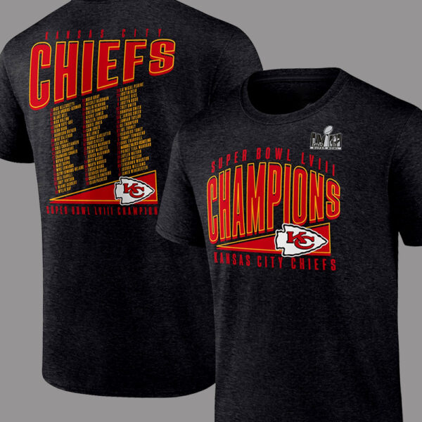 Kansas City Chiefs Fanatics Branded Super Bowl Lviii Champions Roster Best Teammates T-shirt