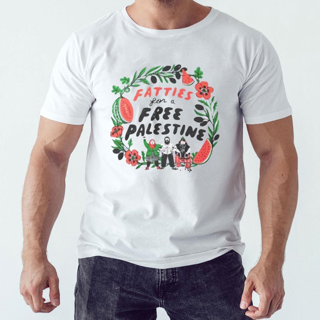 Official Fatties For A Free Palestine Shirt Ladies Tee