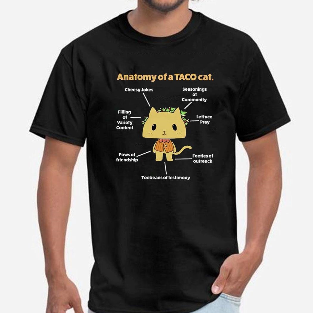 Anatomy Of A Taco Cat Cheesy Jokes Seasonings Of Community Tee Long Sleeve Shirt