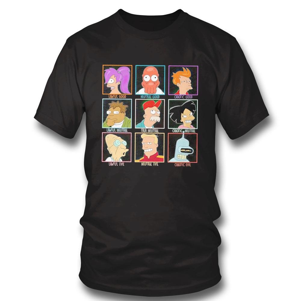 Moral Alignment Chart Futurama Characters Tee Long Sleeve Shirt