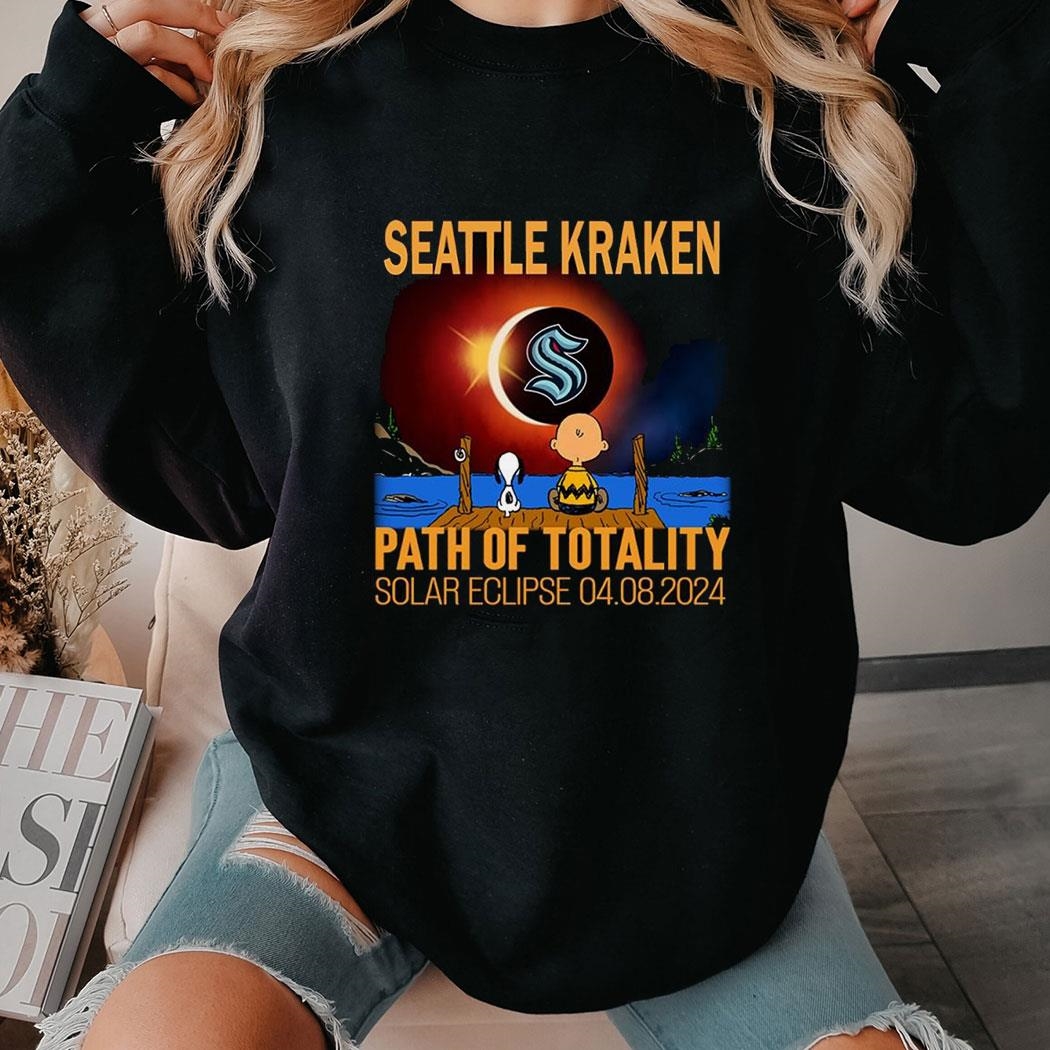 Seattle Kraken Path Of Totality Solar Eclipse 2024 Shirt Hoodie Ladies Tee