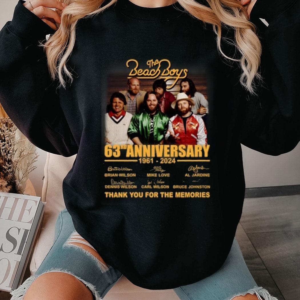 The Beach Boys 63rd Anniversary 1961-2024 Memories T-shirt Ladies Tee