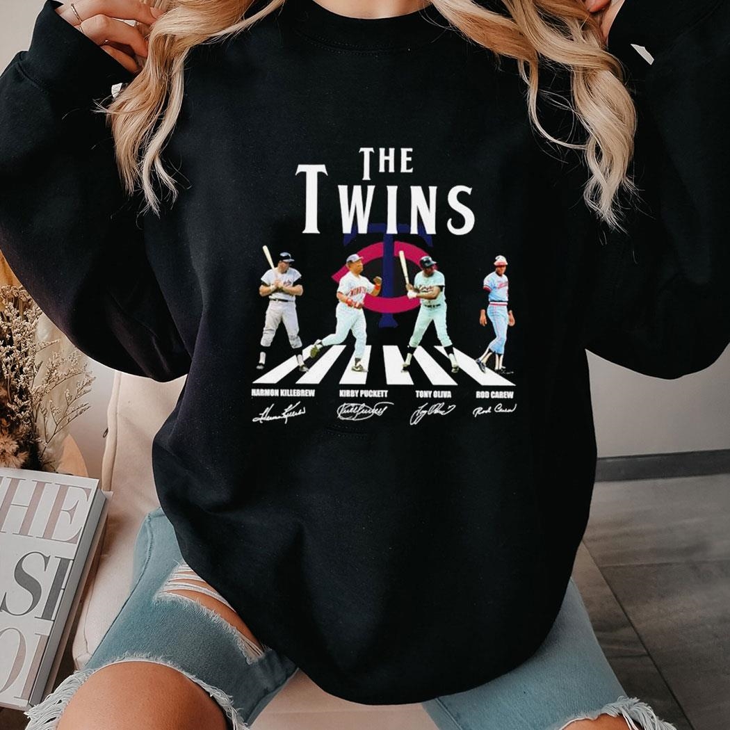 The Twins Abbey Road Harmon Killebrew Kirby Puckett Tony Oliva Shirt Ladies Tee Hoodie