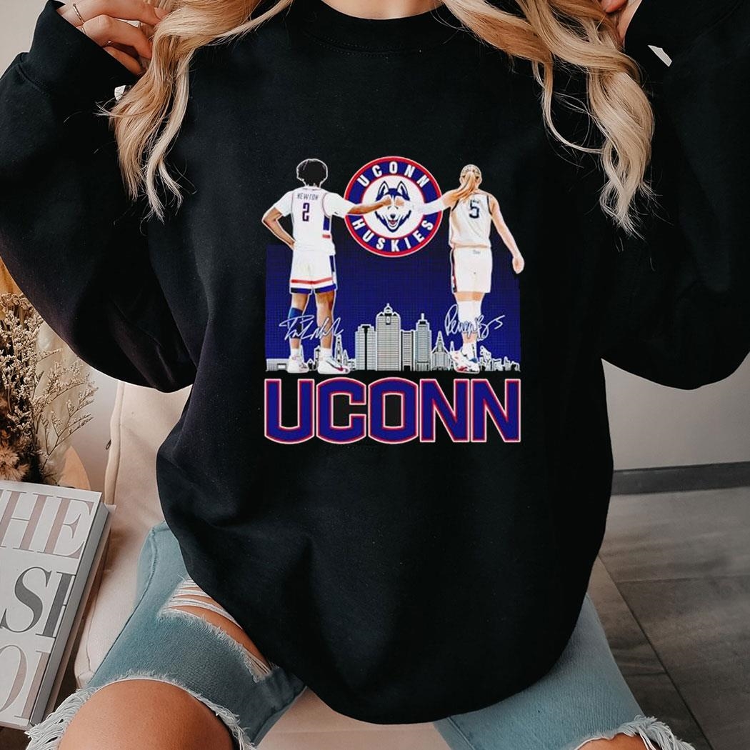 Uconn Huskies Tristen Newton And Paige Bueckers Signatures Tee Shirt