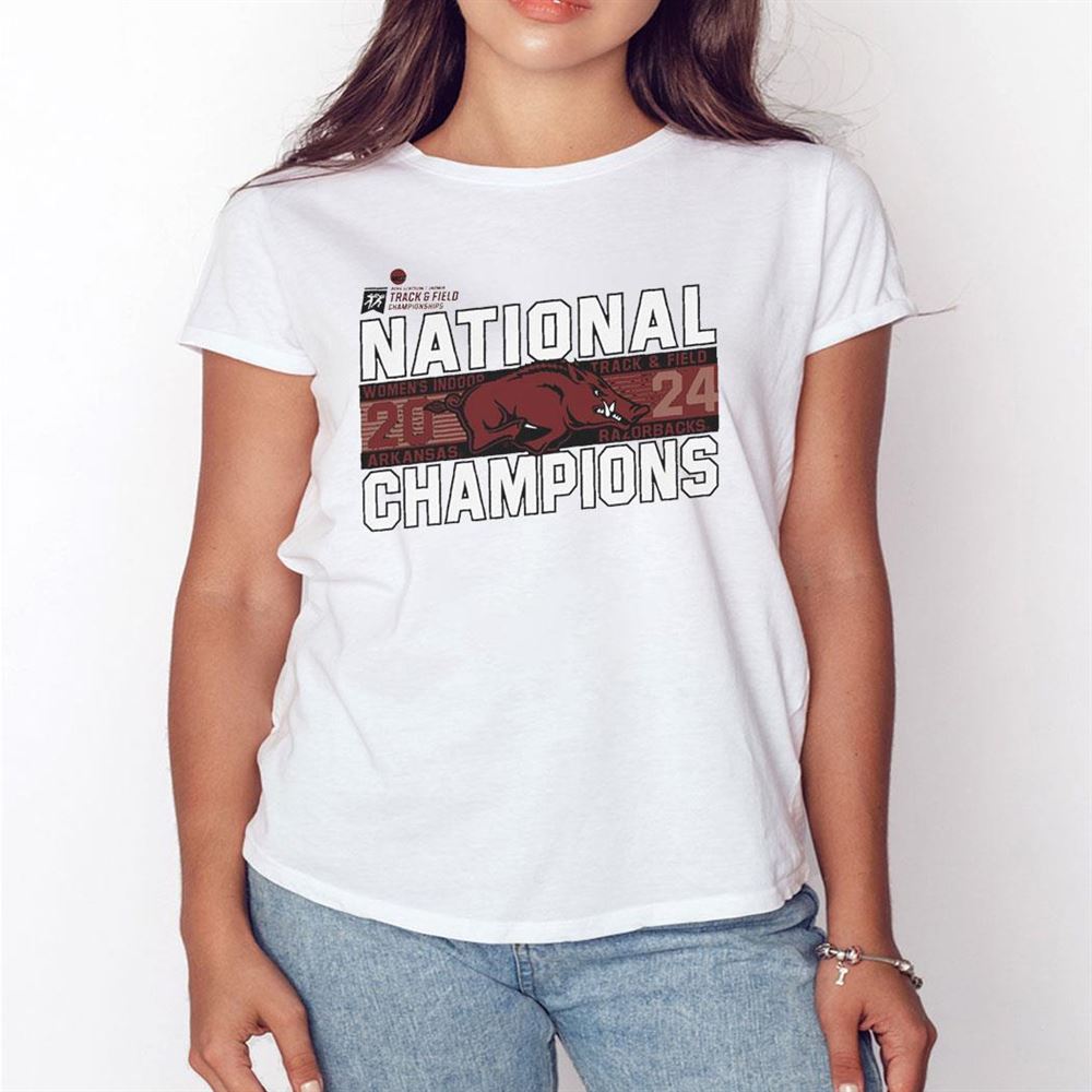 Arkansas Razorbacks 2024 Ncaa Women’s Indoor Track And Field National Champions Shirt Hoodie