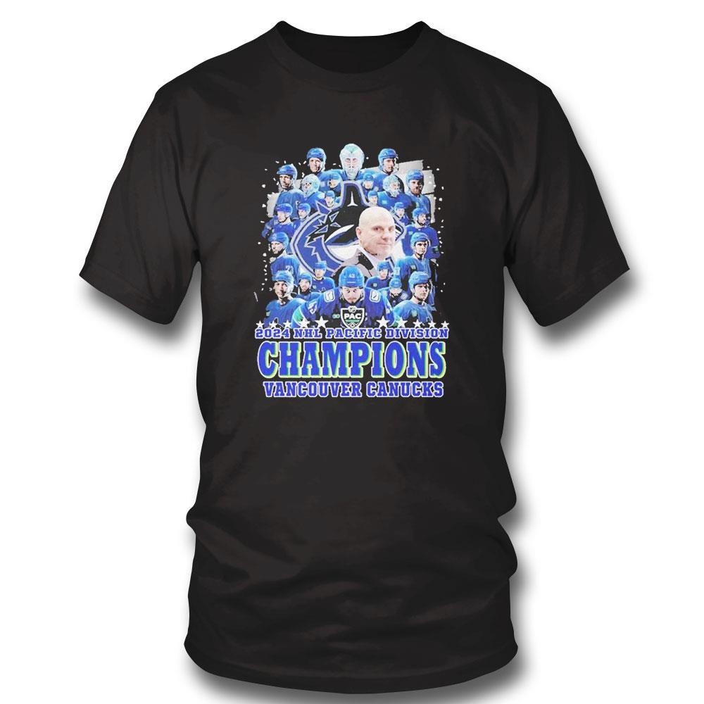 Vancouver Canucks 2024 Nhl Pacific Division Champions Shirt Hoodie Ladies Tee