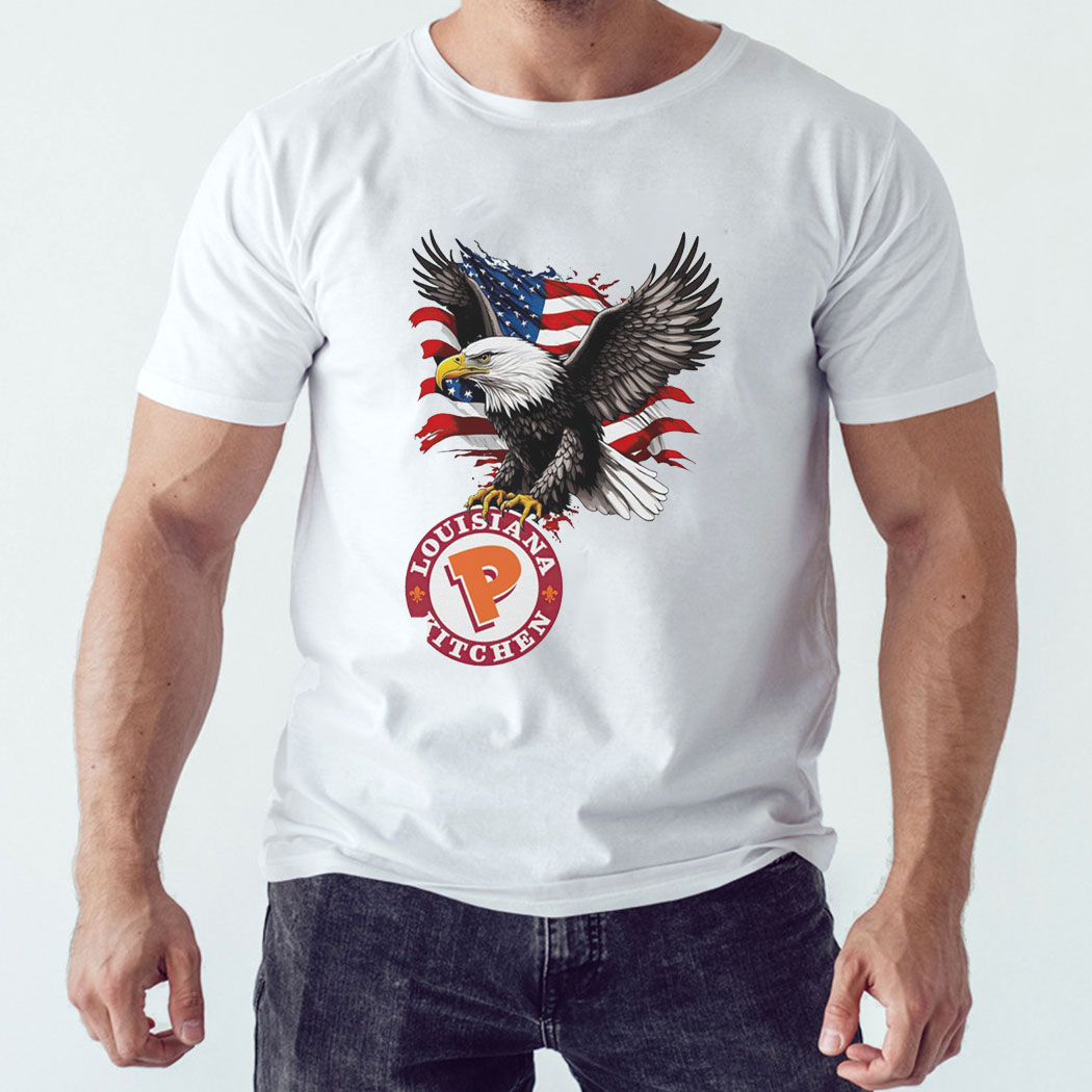 Eagle With American Flag Popeyes Louisiana Kitchen 2024 Shirt Hoodie