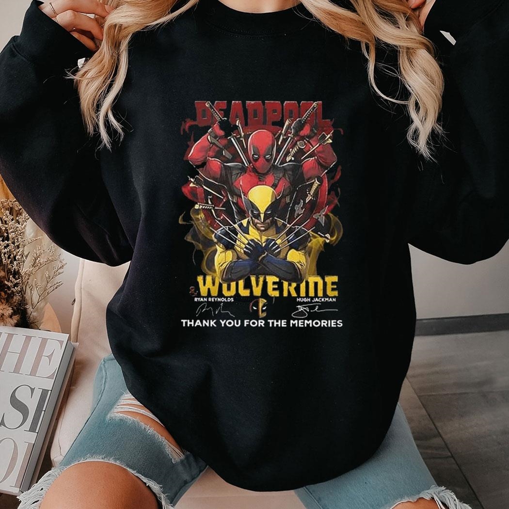 Deadpool And Wolverine Ryan Reynolds Hugh Jackman Signature Shirt Hoodie