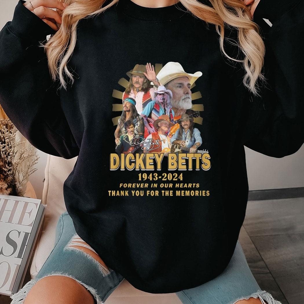 Dickey Betts 1943-2024 Signature Thank You For The Memories Shirt Hoodie