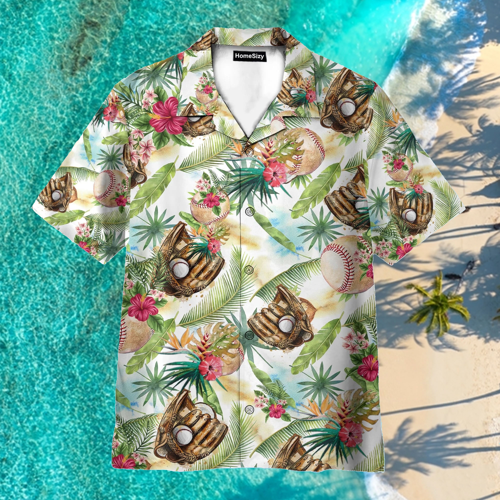 Baseball Tropical Aloha Hawaiian Shirt