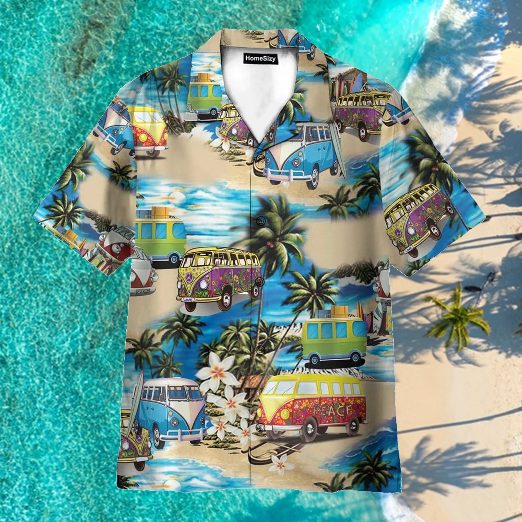 Hippie Classic Retro Campervan Aloha Hawaiian Shirt