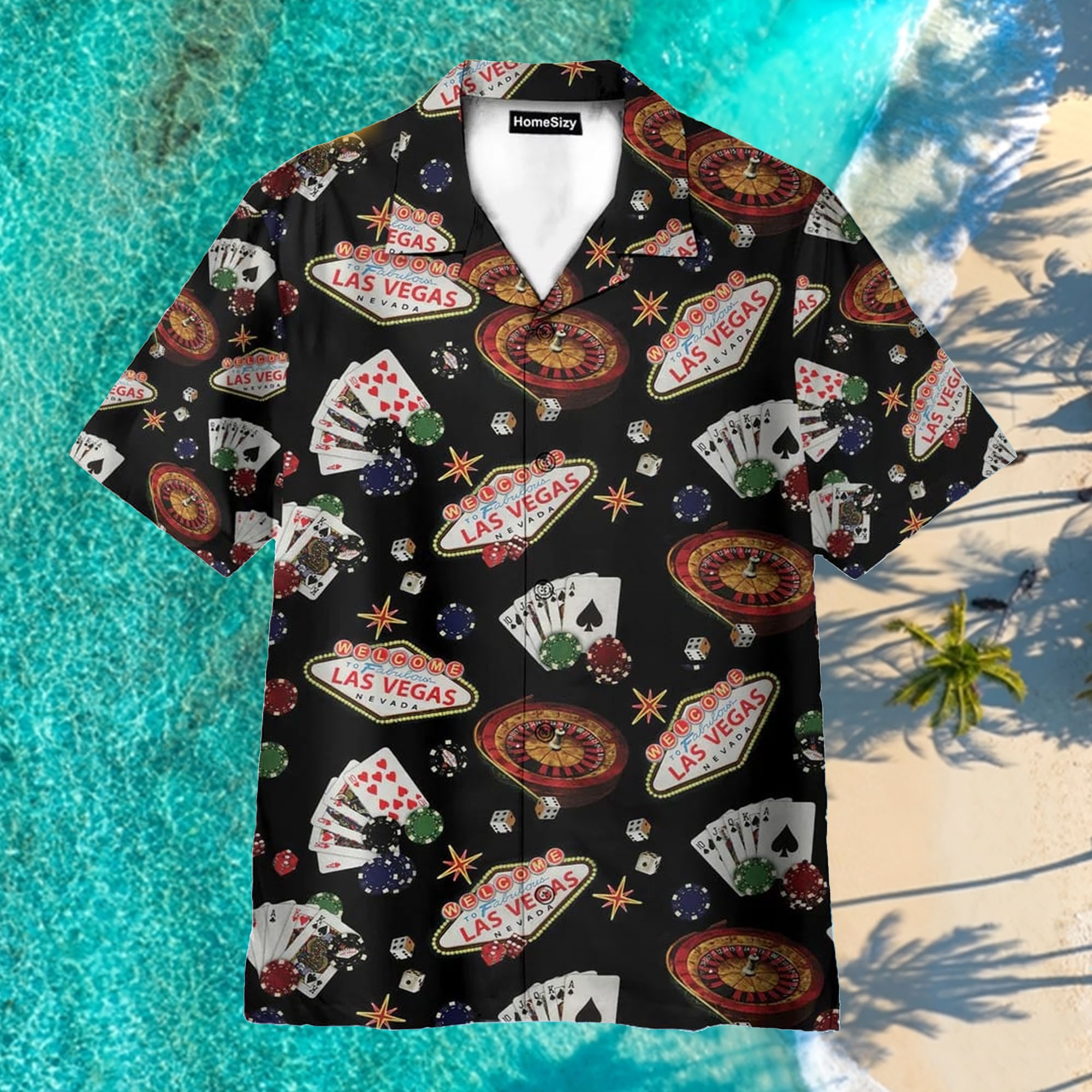 Las Vegas Gambling Black Hawaiian Shirt