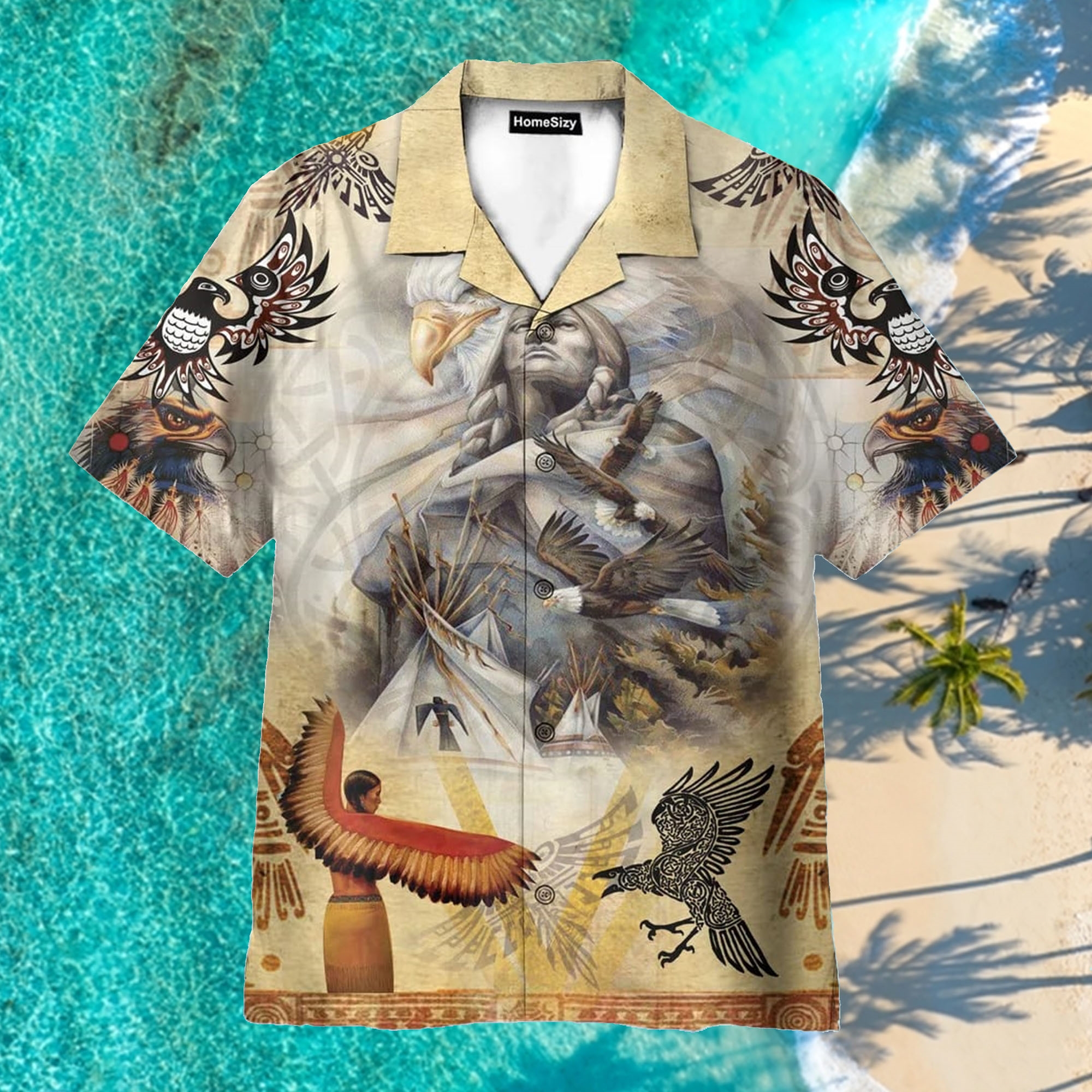 Native American Eagle Aloha Hawaiian Shirt