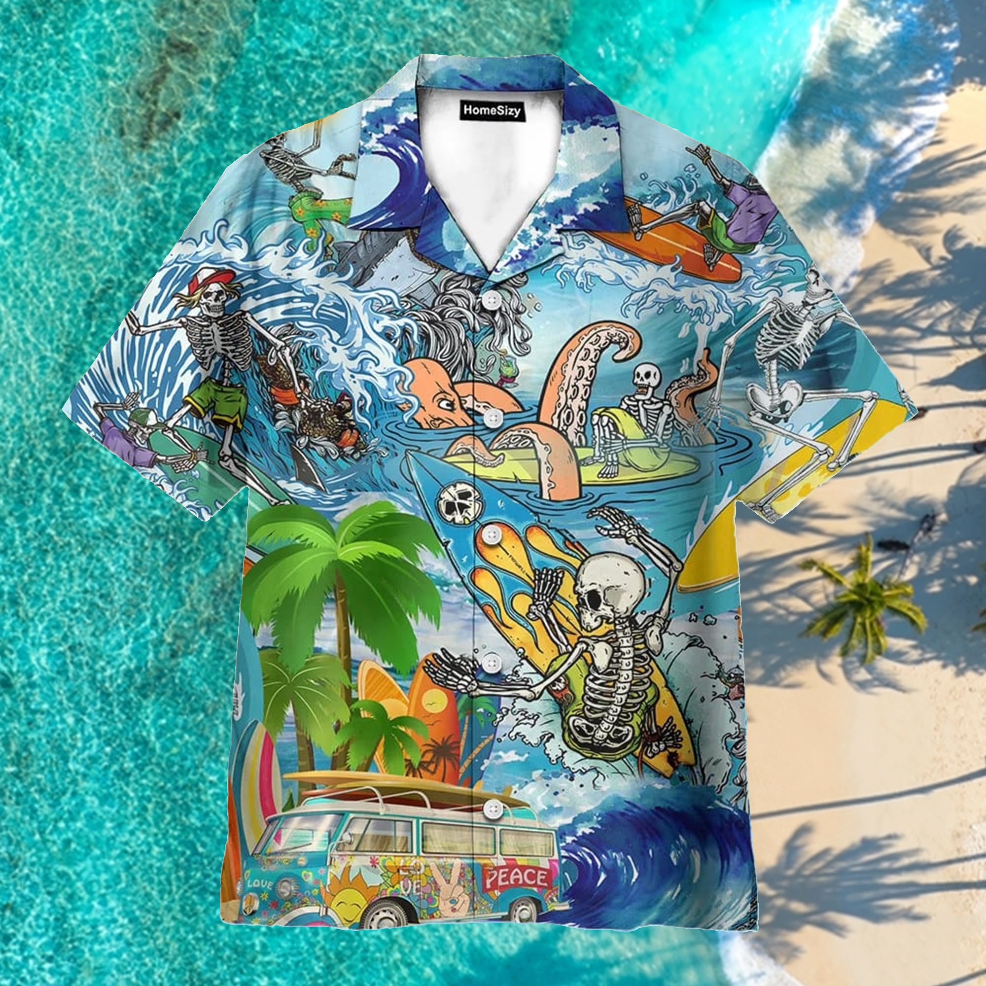 Skull Live To Surf Surf To Live Island Hawaiian Shirt