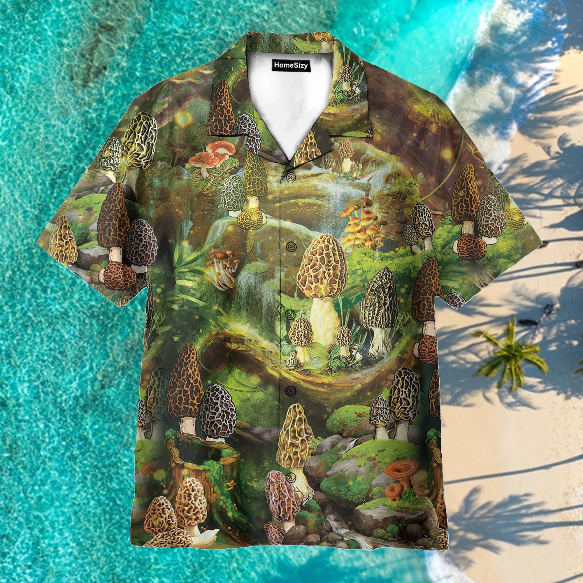 Wyoming Proud Palm Leaves Aloha Hawaiian Shirt