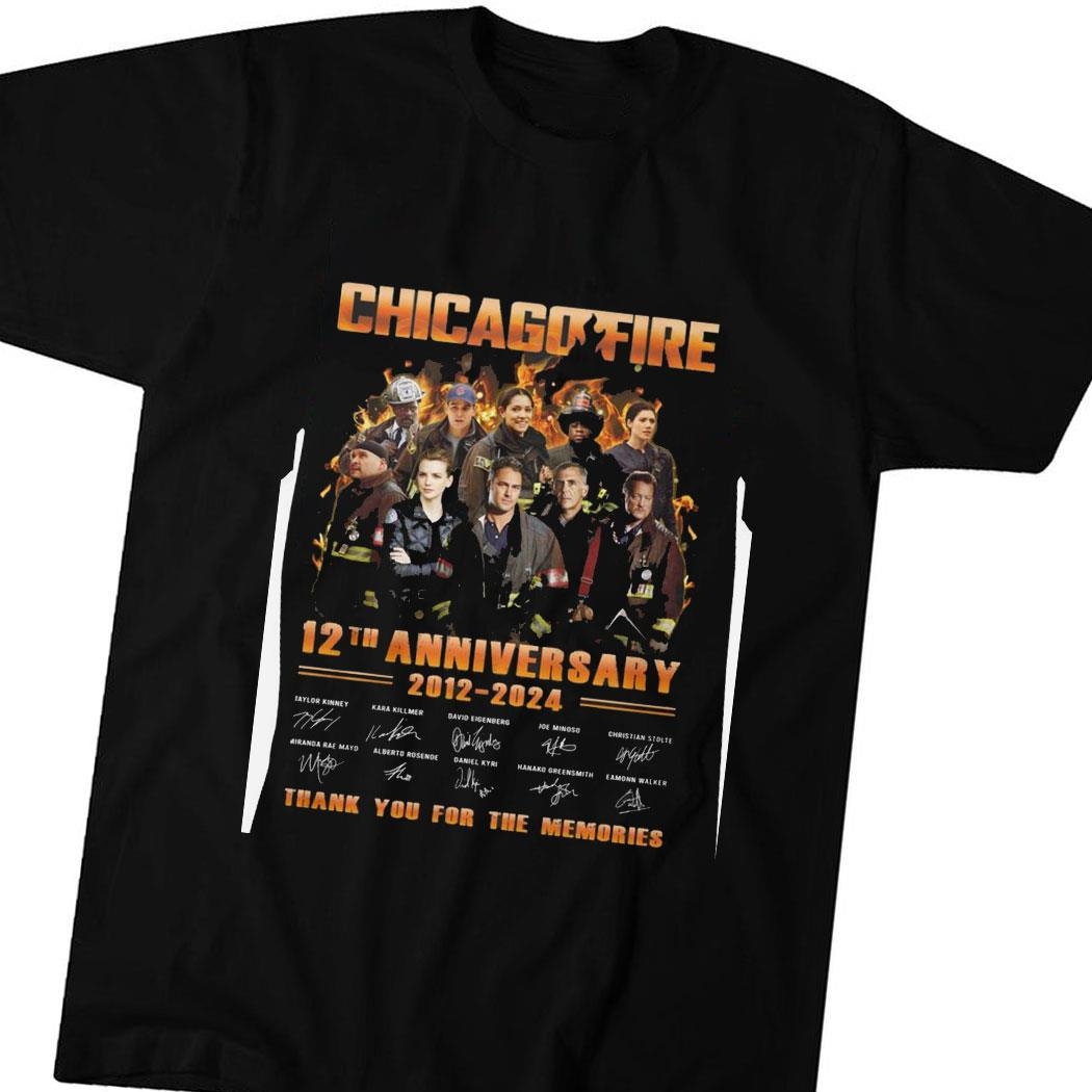 Chicago Fire 12th Anniversary 2012-2024 Thank You For The Memories Tee Hoodie Ls Shirt