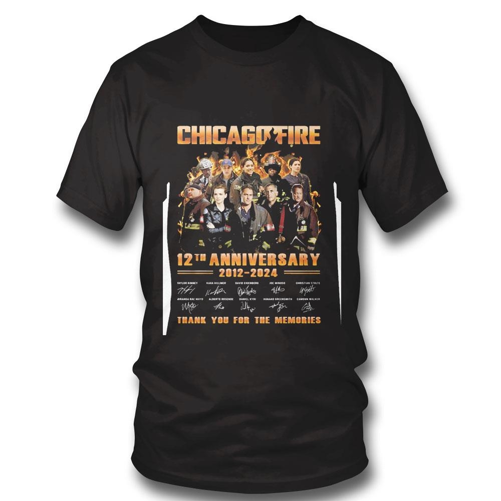 Chicago Fire 12th Anniversary 2012-2024 Thank You For The Memories Tee Hoodie Ls Shirt