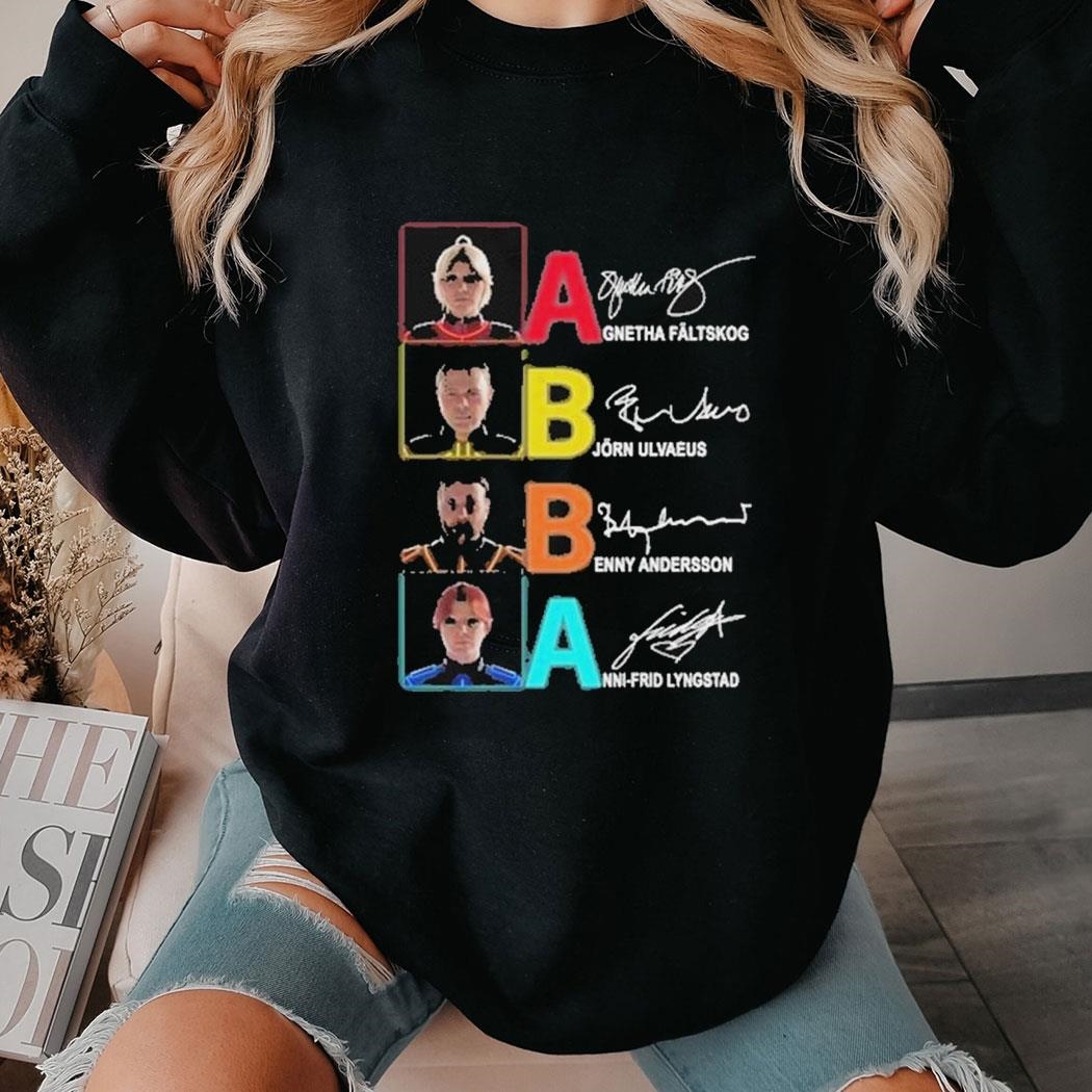 Abba Faltskog Ulvaeus Andersson Lyngstad Fan T-shirt Ladies Tee