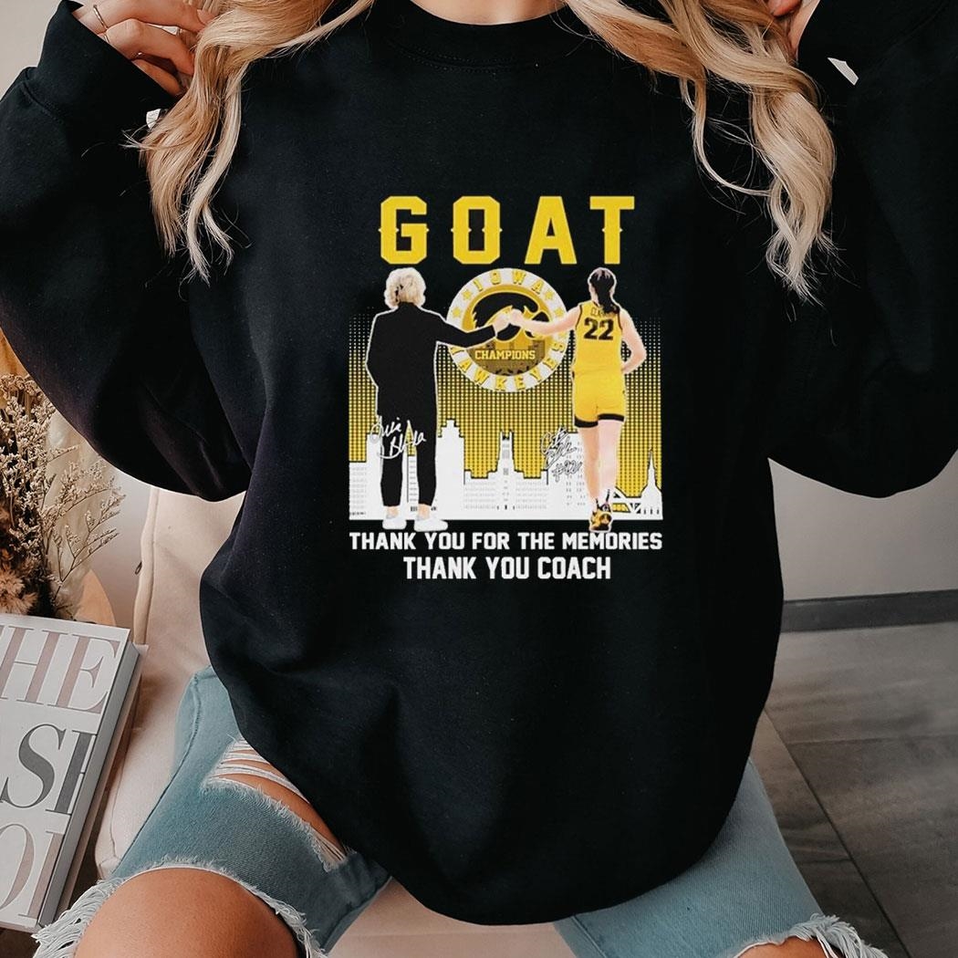 Goat Lisa Bluder Thank You For The Memories Thank You Coach T-shirt Ladies Tee