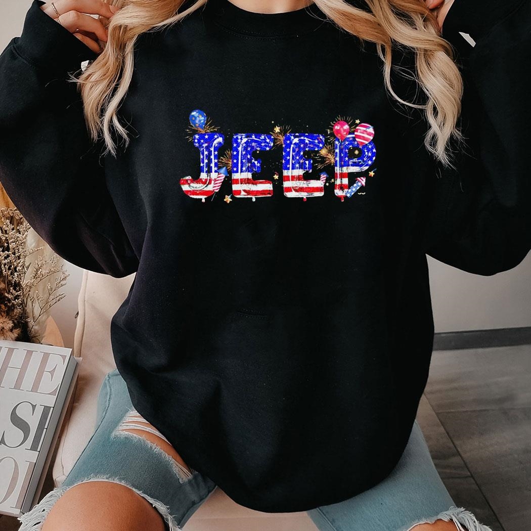 Happy Independence Day Jeep American Flag Logo 2024 Tee Hoodiepng